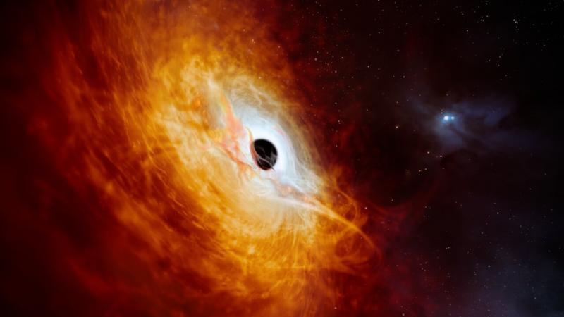 يضيء الثقب الأسود الهائل قلب المجرة التي تؤويه - موقع المرصد الأوروبي الجنوبي